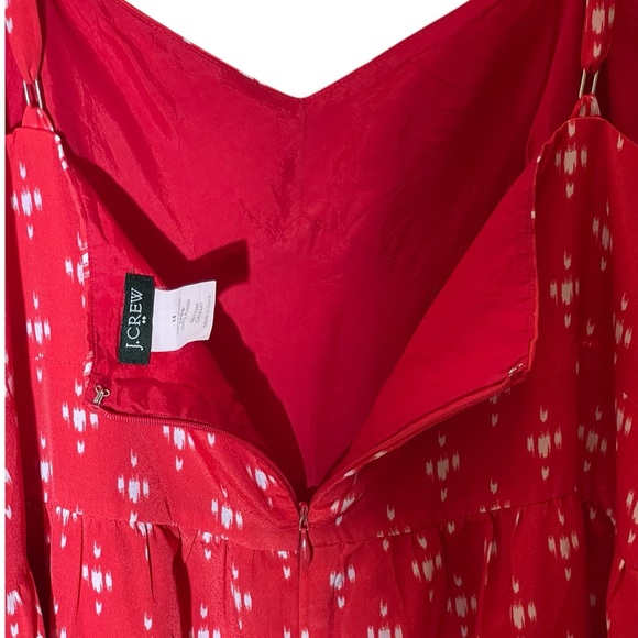 J. CREW RED & WHITE PRINT MINI DRESS SZ 14 - Picture 5 of 8